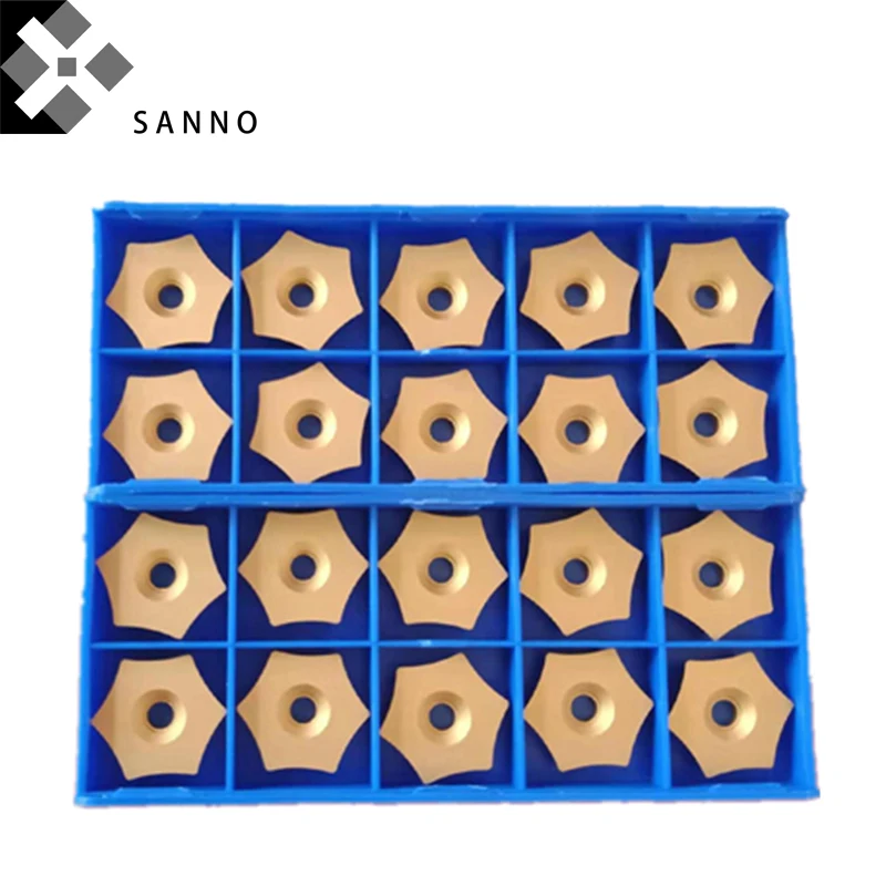 Free shipping HEMB-1 / 2 / 3 / 4 / 5 / 6 Hexagon CNC Carbide Inserts Outer Burr Blade Cutting Tool Blade For Steel