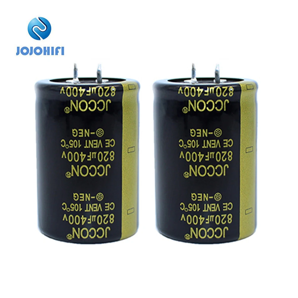 2pc 400V 820UF 35x50mm JCCON 105 ℃ Full-Voltage Electric Welding Machine in-line Electrolytic Capacitor Inverter Horn Capacitors