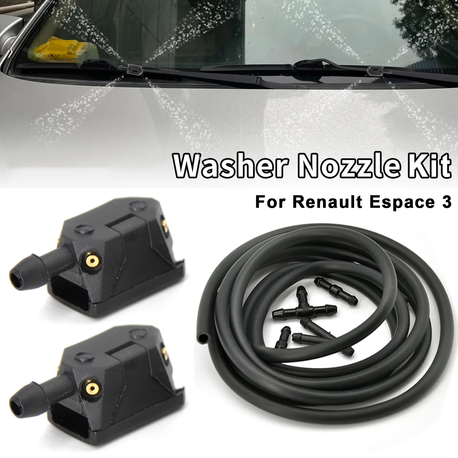 Car Windscreen Washer Wiper Blade Water Spray Jets Nozzles for Renault Espace 3 Grand 1996 - 2002 Avantime Enviro 2000 Sanjiang