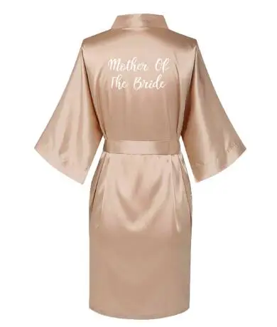 Satin Silk Robes Plus Size Wedding BathRobe Bride Bridesmaid Dress Gown Women Clothing Sleepwear Maid of Honor Rose Gold