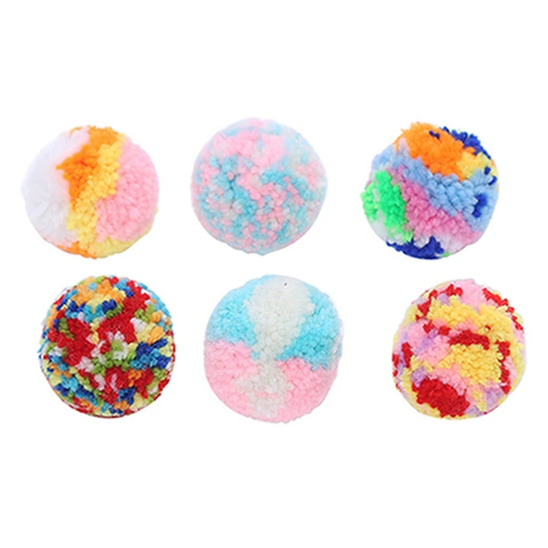 Cute Funny Cat Toys Stretch Plush Ball Soft Colorful Cat Toy Ball Interactive Cat Toys Assorted Cat Playing Toys Cat Favors