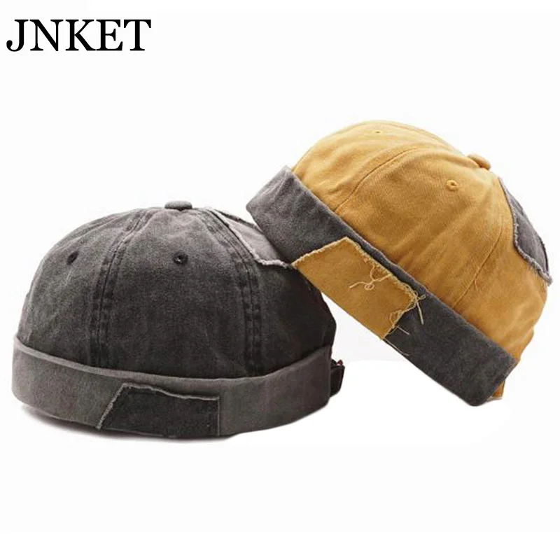 JNKET New  Spring Autumn Men Women‘s Skullcap Beanies Hat  Retro Brimless Hat  Hip Hop Cap Outdoor Sport Cap Casual Pumpkin Hat