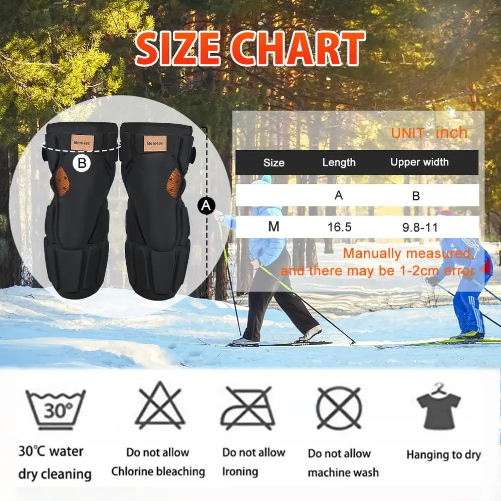 Benken Motorcycle Knee Pads Protector Motocross Snowboard Skateboard Ski Roller Hockey Sports Protection Support MTB Kneepad Set