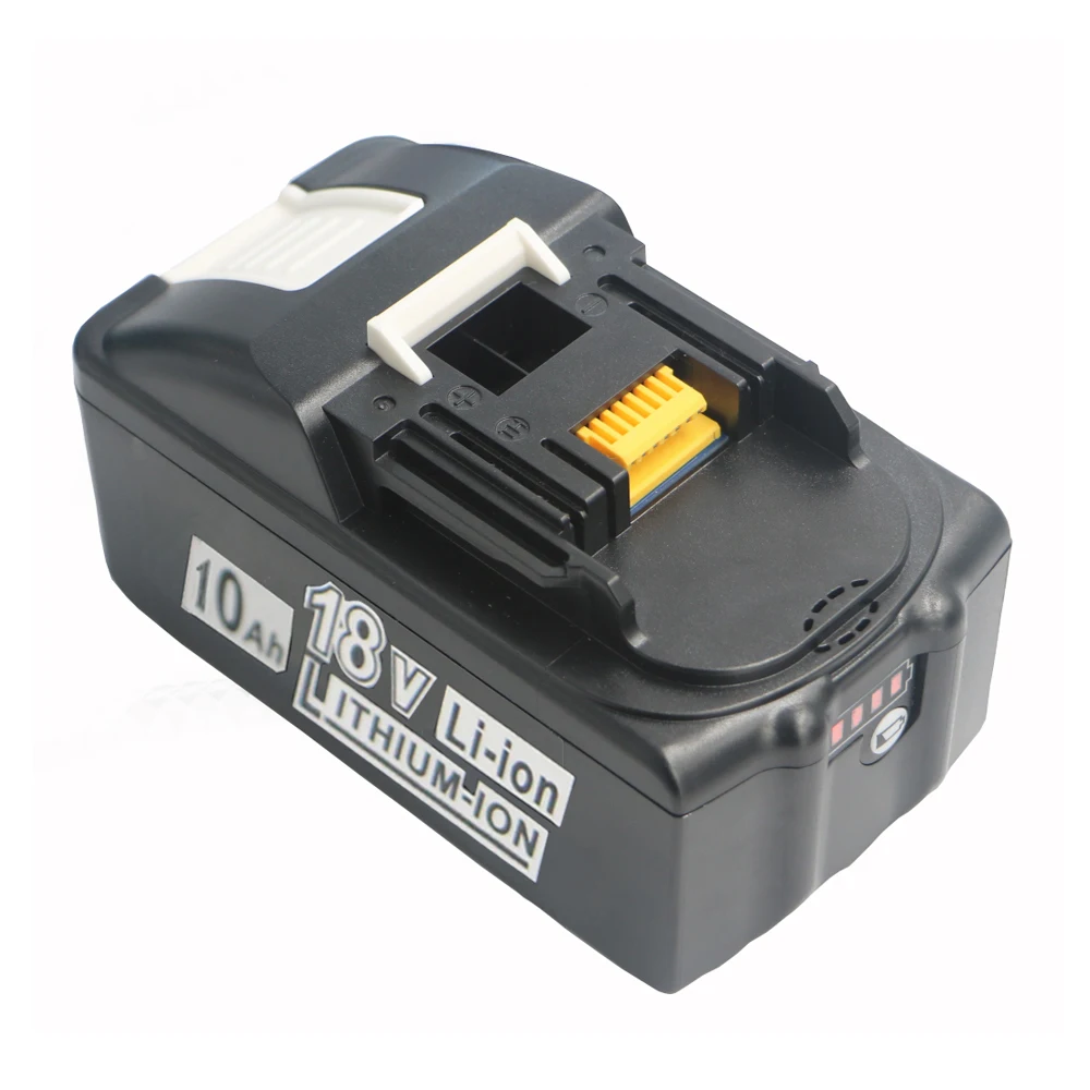 10000MAH 10/8AH 18V li-ion rechargeable battery for MAKITA bl1890 bl1860 bl1840 BL1830 with LED really capacity input 21700 cell