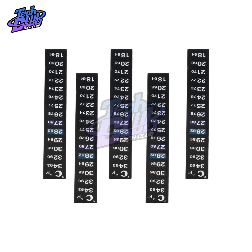 5pcs/lot Aquarium Fish Tank Strip Stick-on Discolor Thermometer Temperature Sticker Adhesive Sticky Dual Scale