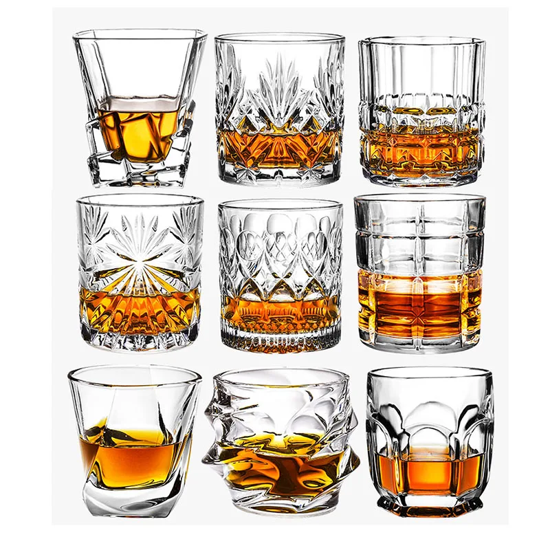 Modne kieliszki do whisky, whisky skotskie, bourbon, koktajle, rum, trwałe kieliszki do whisky