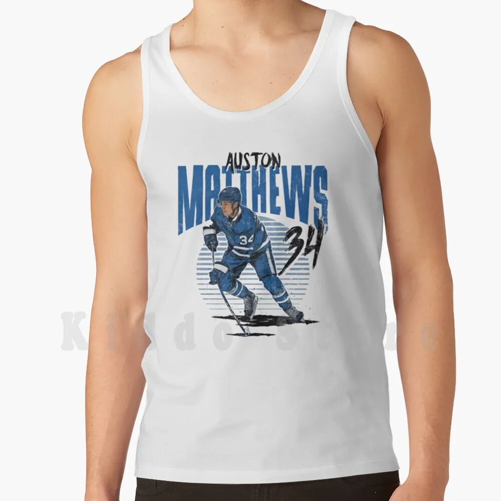 Auston Matthews For Fans Tank Tops Vest 100% Cotton Auston Matthews Hockey Leafs Auston Matthews Mitch Marner Canada