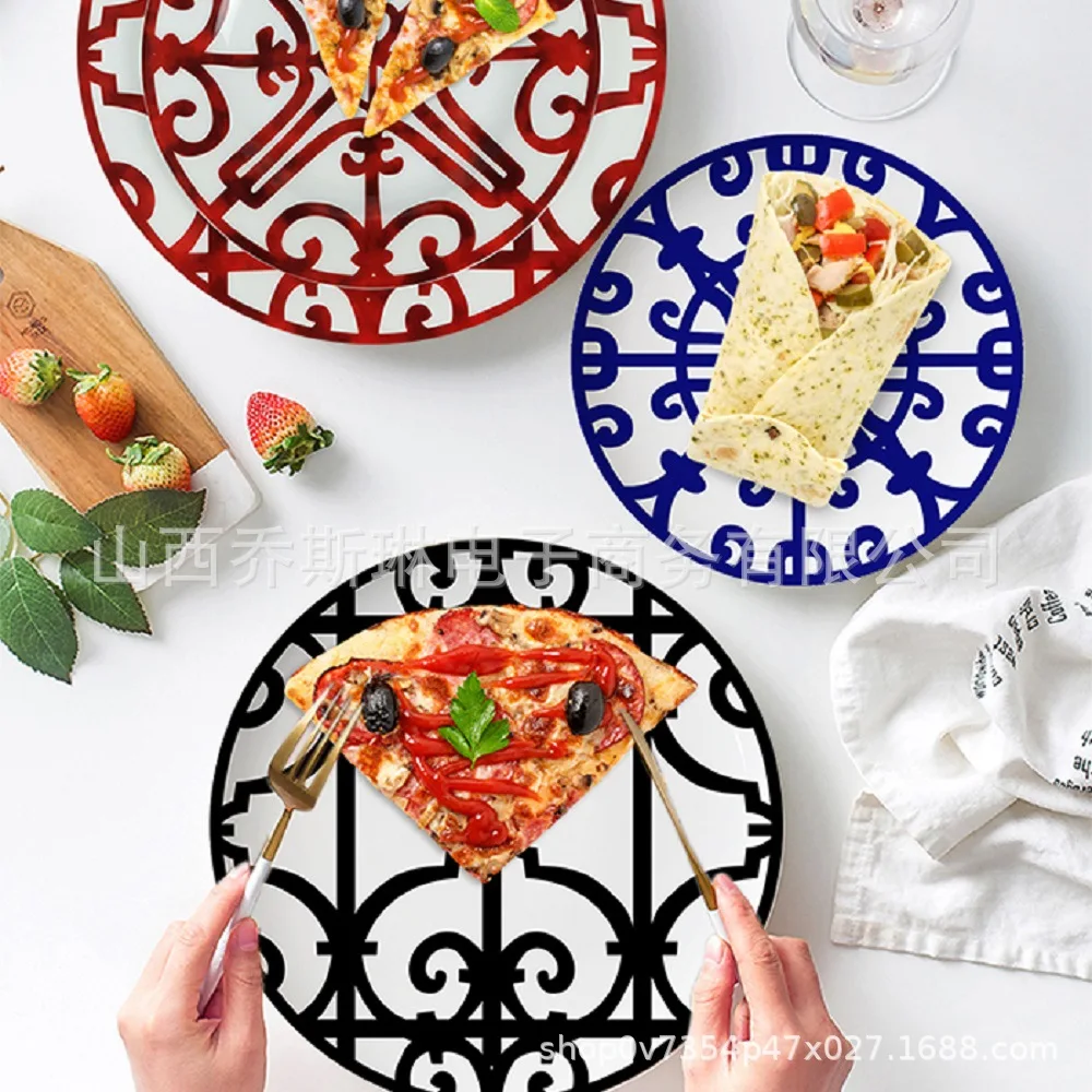 

Northern Europe bone China Western food plate Steak plate Pasta plate Ceramic plate Restaurant dish plate Cake plate dish set