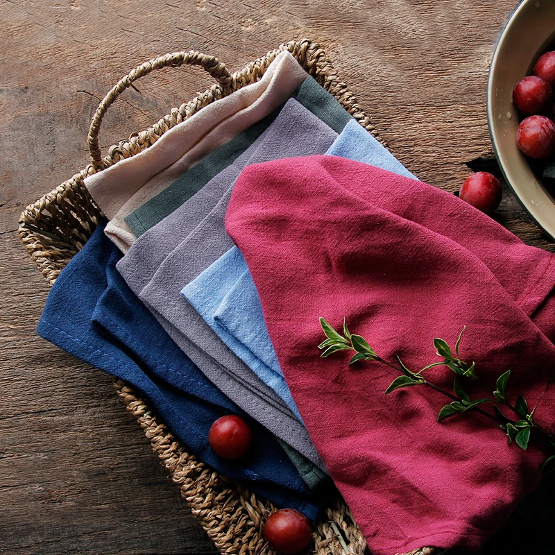 

Linen Napkins Reusable Cloth Table Mat Kitchen Tableware Durable Towel For Dining Room Family Dinners Weddings 30 * 40cm