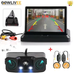 OOWLIVEE Wireless Car Monitor With Camera Backlights System Parktronic For Cars Parking sensor 2 Car blind Spot Detection Safety