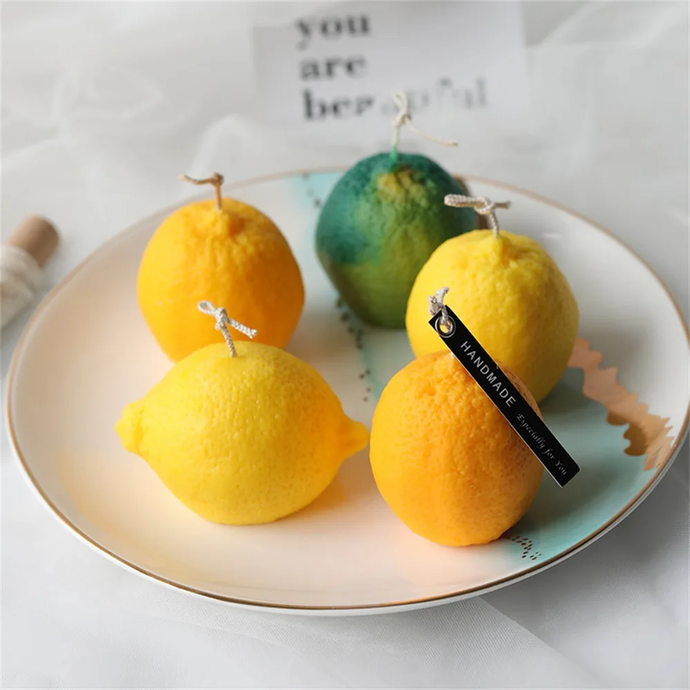 Fruit Candle Mould DIY Handmade Silicone Moulds Form For Candle Making Home Necessaire Decoration Tool Aromatherapy Candle mold