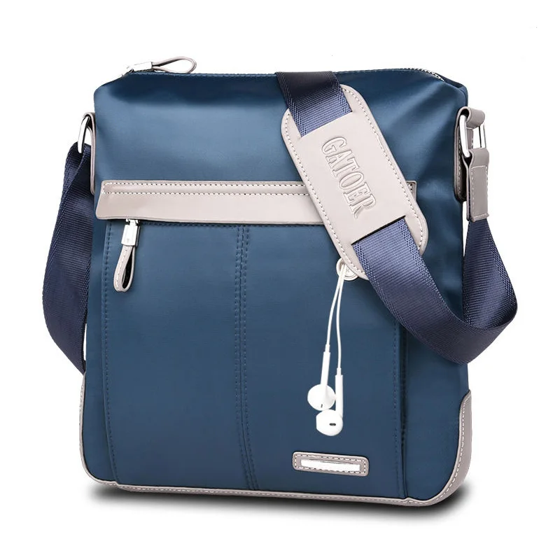 New Waterproof Wear-resistant Men's Shoulder Messenger Bag With USB Interface Multi-function Outdoor Casual Travel Student Bag