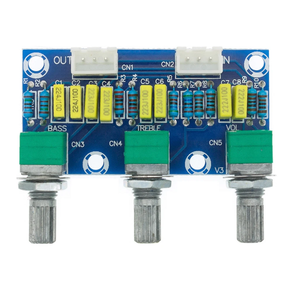 XH-M802 Passive Tone Board Amplifier Preamp Pre-amp Power Module Treble Bass Volume Adjustment Pre-amplifier Tone PCB Board