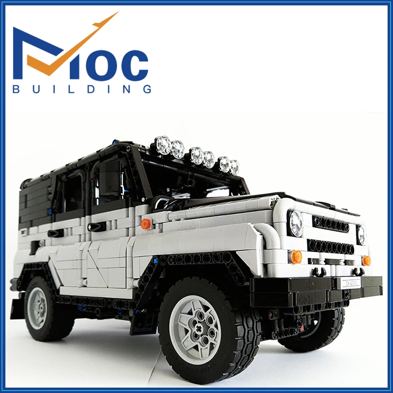 Moc Building Block High-Tech Supercar 1:10,5 Model Off-Road UAZ 3151 Technology Set Puzzle Assembly RC Car with Motors