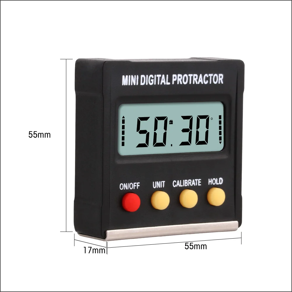 Goniometro angolare RZ smussatura universale inclinazione a 360 gradi Mini goniometro digitale elettronico inclinometro Tester strumenti di misura
