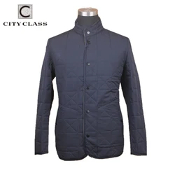 CITY CLASS Bussiness Men Jacket Quilted Slim Fit Style Fashion Jacket Soft Padding Coat Casual for Male Reversible Top CC89508