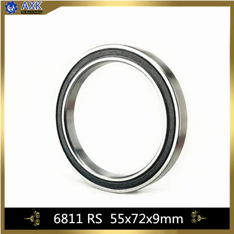 

6811-2RS Bearing ABEC-1 (4PCS) 55x72x9 mm Metric Thin Section 6811 Ball Bearings 6811RS 61811RS