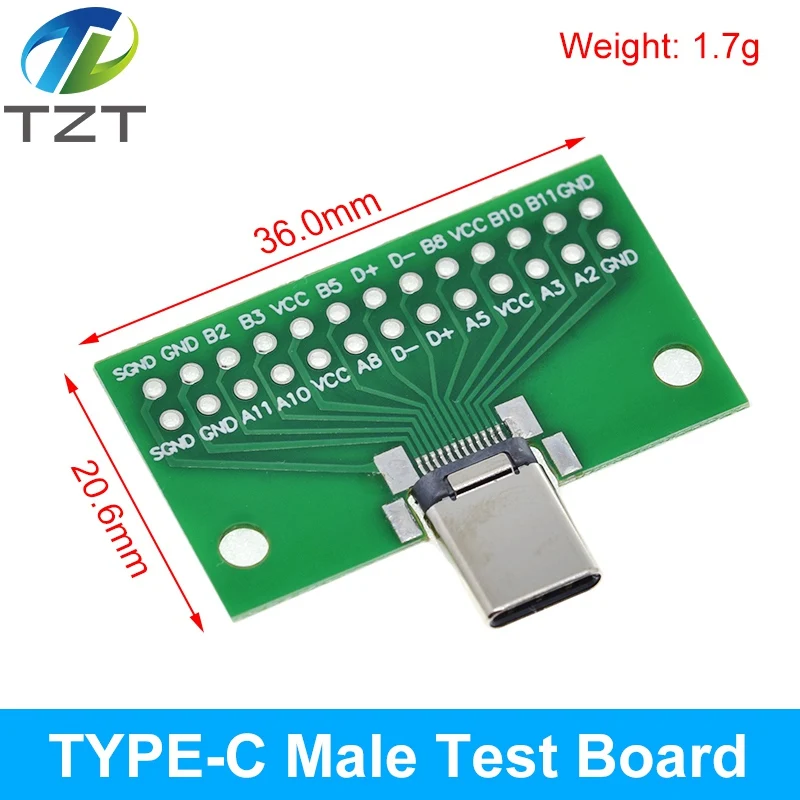 TZT USB-Stecker / MINI MICRO USB auf DIP-Adapter, Buchse 2,54 Stecker B Typ-C USB2.0 3.0 Buchse Konverter – Detail 17