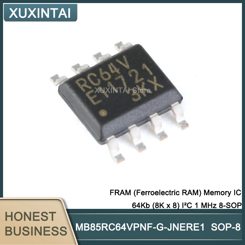 

20Pcs/Lot MB85RC64VPNF-G-JNERE1 MB85RC64VPNF FRAM (Ferroelectric RAM) Memory IC 64Kb (8K x 8) I²C 1 MHz 8-SOP