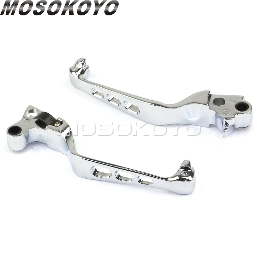 Chrome Motorcycle Skull Brake Clutch Hand Control Levers For Harley Custom Softail Dyna Sportster XL 883 1200 Fat Boy Street Bob