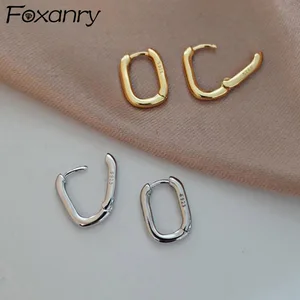 Foxanry Prevent Allergy Silver Color Stud Earring France Fashion Vintage U-Shaped Circle Bride Gifts Gifts 8 meilleures fêtes de vente - No 2