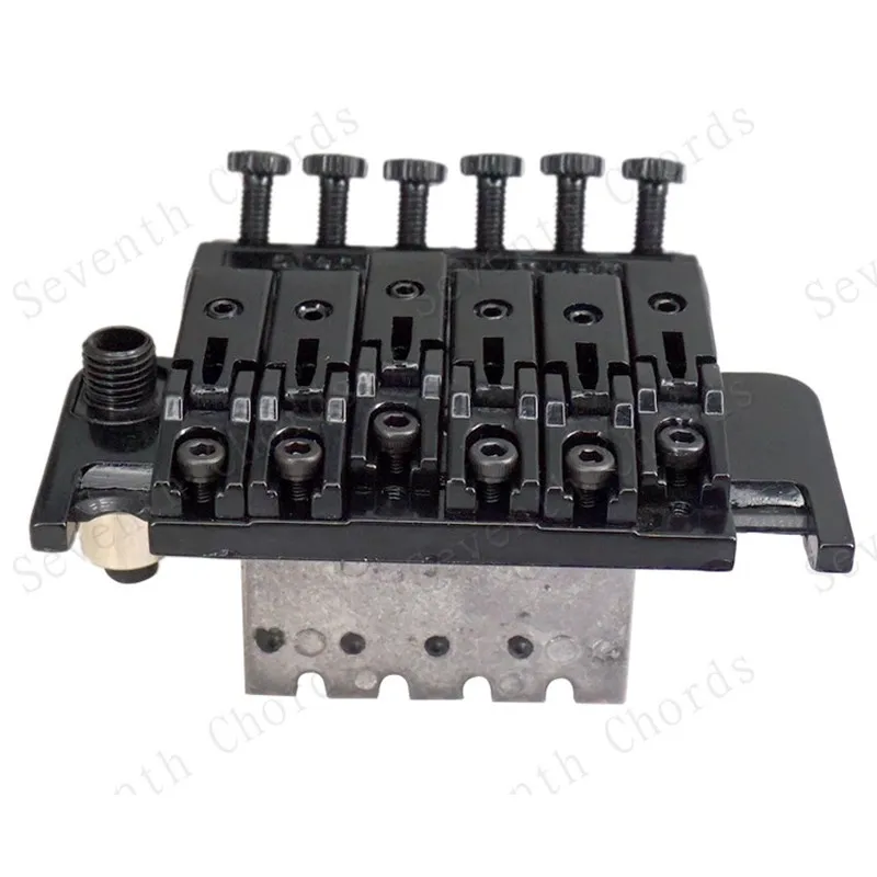 Ein Satz Tremolo-Brücken für schwarze E-Gitarren mit Doppelverriegelungssystem, 6 Saiten, Zubehörteile – Detail 6