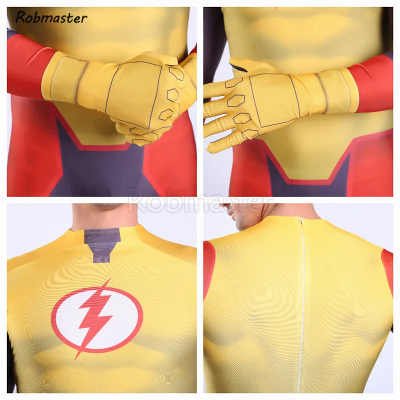 Młoda sprawiedliwość Aqualad czarna błyskawica Robin geo-force Cosplay kostiumy Zentai body Kid Flash Nightwing Halloween kid Costume