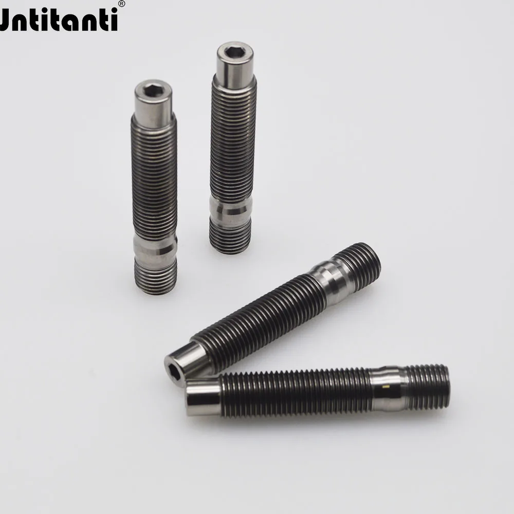 Jntitanti Factory Gr5 titanium wheel lug stud auto M14*78mm/M12*75mm 1 piece stud