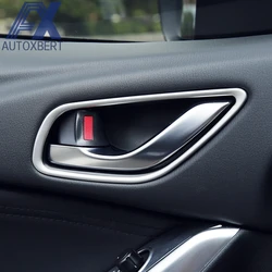 Chrome Inner Inside Door Handle Catch Cover Bowl Cup Trim Bezel Frame Surround Garnish For Mazda Cx-5 Cx5 2013 2014 2015 2016