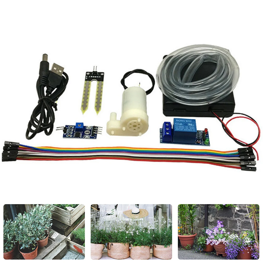 DIY Automatic Watering Irrigation System Soil Moisture Sensor Pump Module Kit