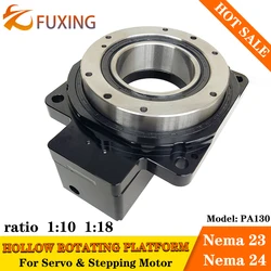 High-Precision 130mm Hollow Rotating Platform 60 85 200 Planetary Gearbox Reducer For 200w 400w Servo Motor Nema23 Stepper Motor