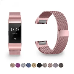 Metal Stainless Strap For Fitbit Charge 3 4 5 6 Band Milanese Magnetic Fitbit charge 3 Strap Smart bracelet For Wrist strap