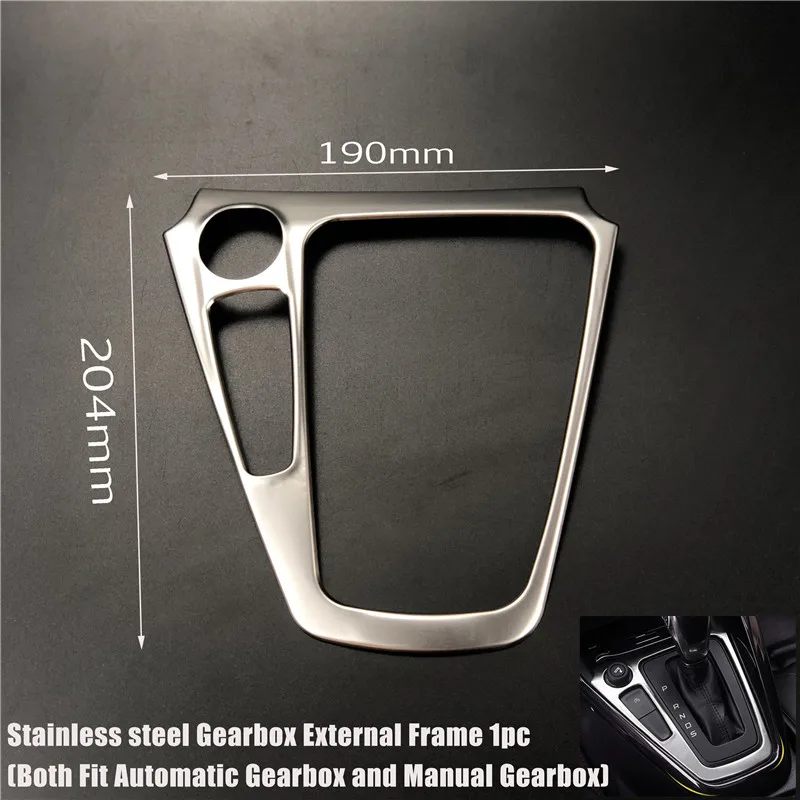 Cotochsun Car styling Stainless Steel Automatic Gearbox Cover Decorative Frame Sticker For Ford Focus 3 Mk3 2015-2018
