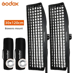 Godox 30 x120cm Strip Honeycomb Grid Rectangular Softbox for Photo Strobe Studio Flash Softbox Bowens Mount