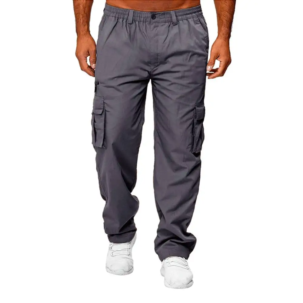 Masculino Sportswear Militar Tático Calças Multi-Bolso Dos Homens Calças de Carga Primavera Outono Reta Solta Jogger Sweatpants M-4XL