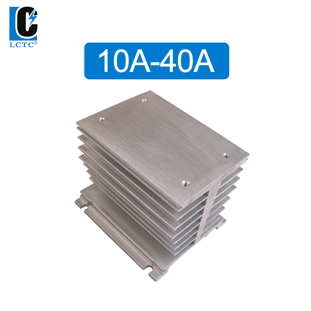 

3 phase solid state relay 40A aluminium heat sink din rail mount T-115 ssr heatsink new