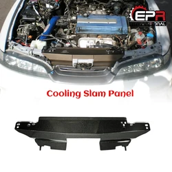 Car Accessories For Honda Integra DC2 JDM Carbon Fiber Radiator Cooling Panel Glossy Fibre Engine Body Kit Racing Trim Cover