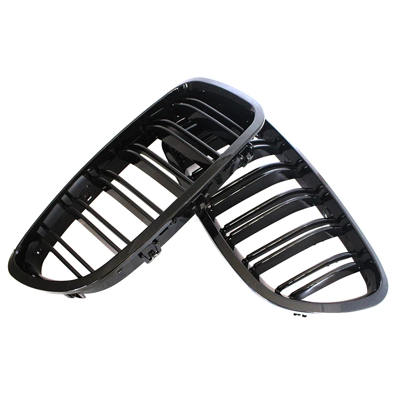 1 Pair 5 Series F10 front grill Glossy Black Front F10 Grille For BMW F10 black grill Matte Dual Slat Car Grills 2010+