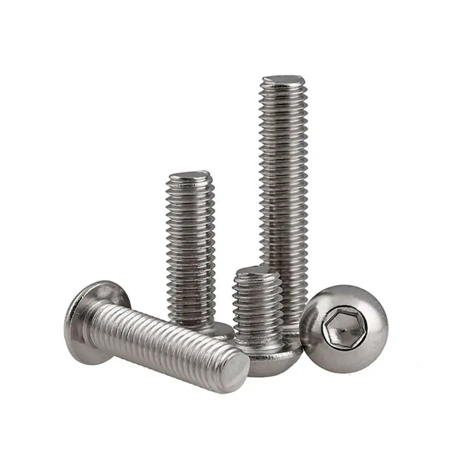 

Hexagon Hex Socket Pan Head Machine Screws M3 M4 M5 304 A2 Stainless Steel DIN7380 Round Head Allen Blots