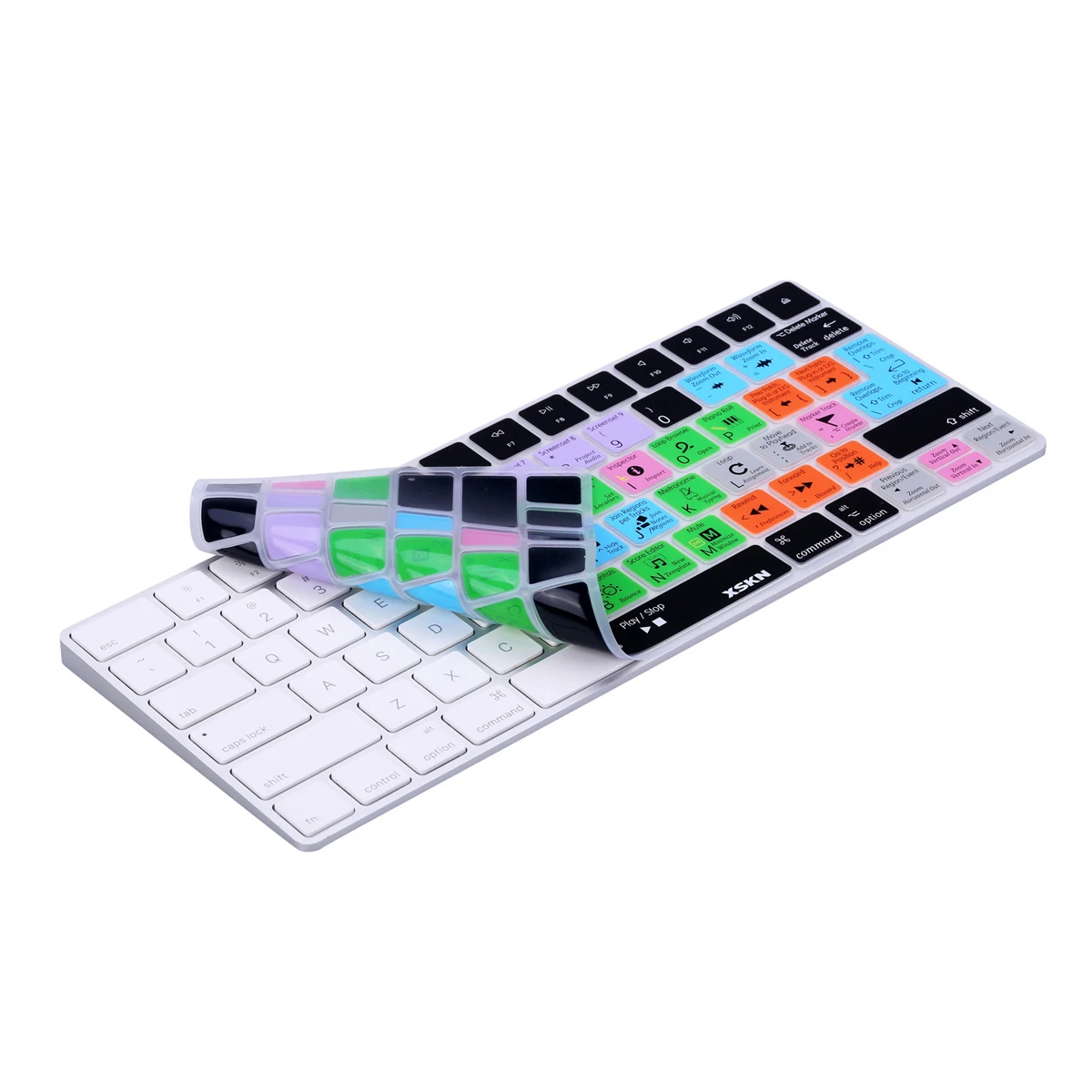 XSKN for Apple Magic Keyboard Logic Pro X Shortcut Silicone Keyboard Cover Skin Functional Hotkeys Protective Cover Sticker