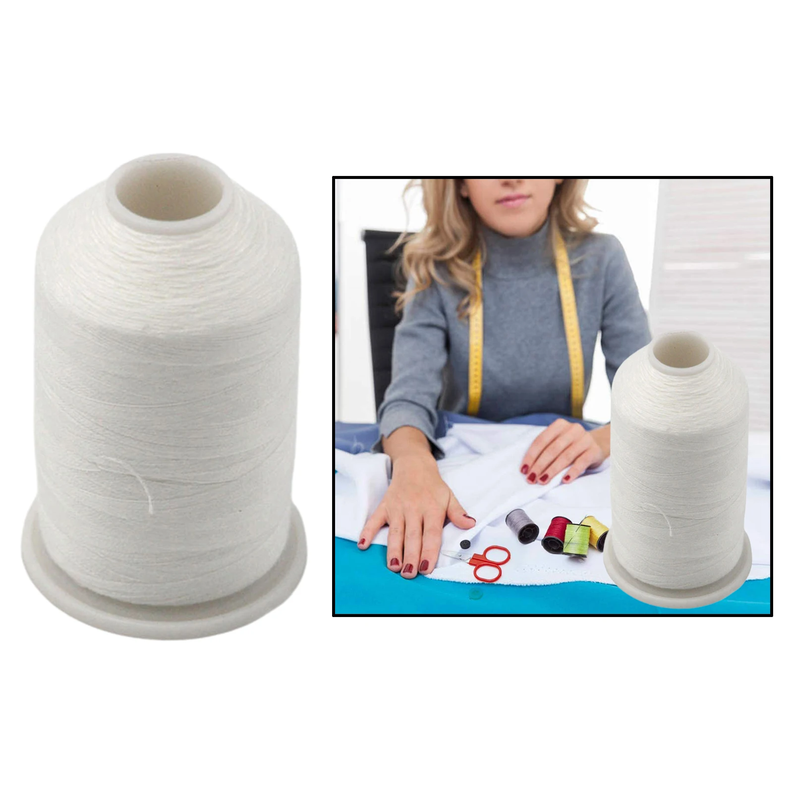 White Water Soluble Sewing Thread for Clothes Making DIY Handmade Crafts Dressmaker Sew, 1000 Meters