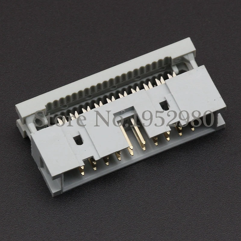 50 Set IDC FC 2.54MM Pitch Connector ISP JTAG Ox Horn Plug Gray Color 10/14/20 Pin DC3 Pin Header + FC Socket