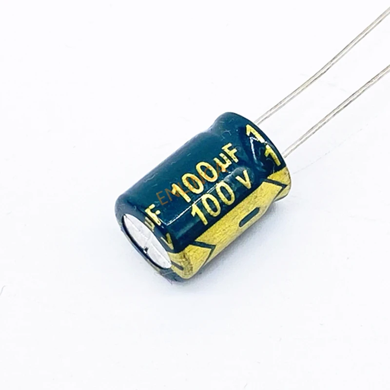 

10pcs/lot high frequency low impedance 100V 100UF 10*13 20% RADIAL aluminum electrolytic capacitor 100000nf 20%