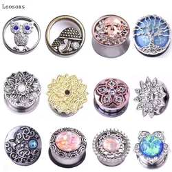 Leosoxs 1 Piece Fashion Ear Plugs 5mm-25mm Stainless Steel Pinna Human Ear Expansion Jewelry Body Piercing Jewelry