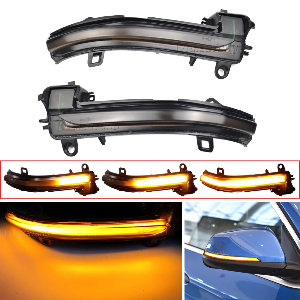 For BMW X1 F48 2016-2018 2 Series F45 F46 X2 F39 LED Dynamic Turn Signal Blinker Sequential Side Mirror Indicator Light Lamp