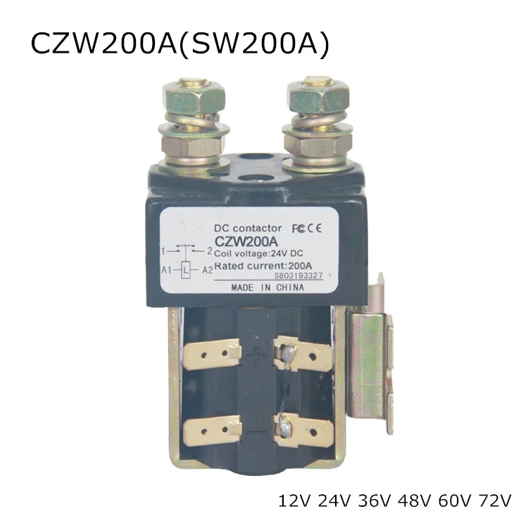 ZJW200A  Magnetic DC Contactor SW200A for Battery Car,Elevator,forklift,Engineering Machine NO