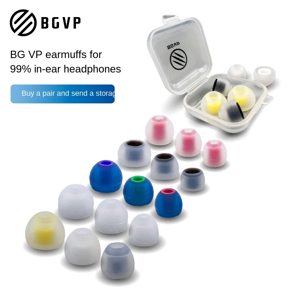 Lot (6 buah) Set BGVP E Earphone bantalan telinga silikon lembut ujung telinga setelan Aksesori penutup earbud dalam-telinga