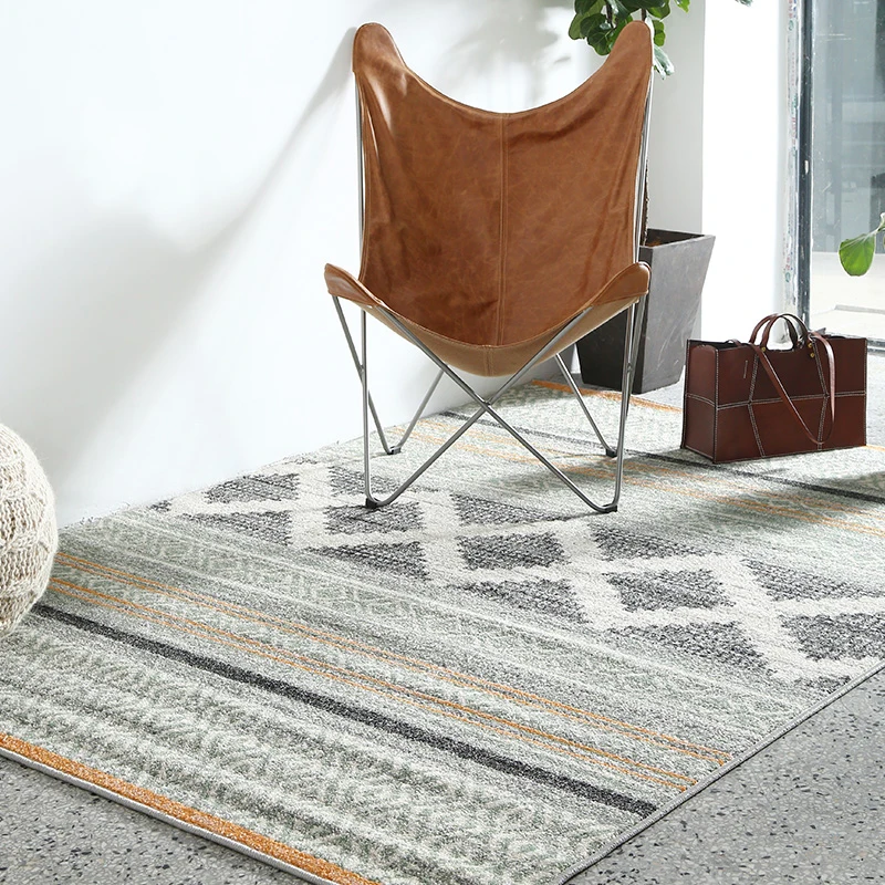 Nordic Carpet Modern Living Room Decor Retro Morocco Rug Bedroom Study Cloak Room Decor Home Thick Anti-skid Floor Mat Carpet