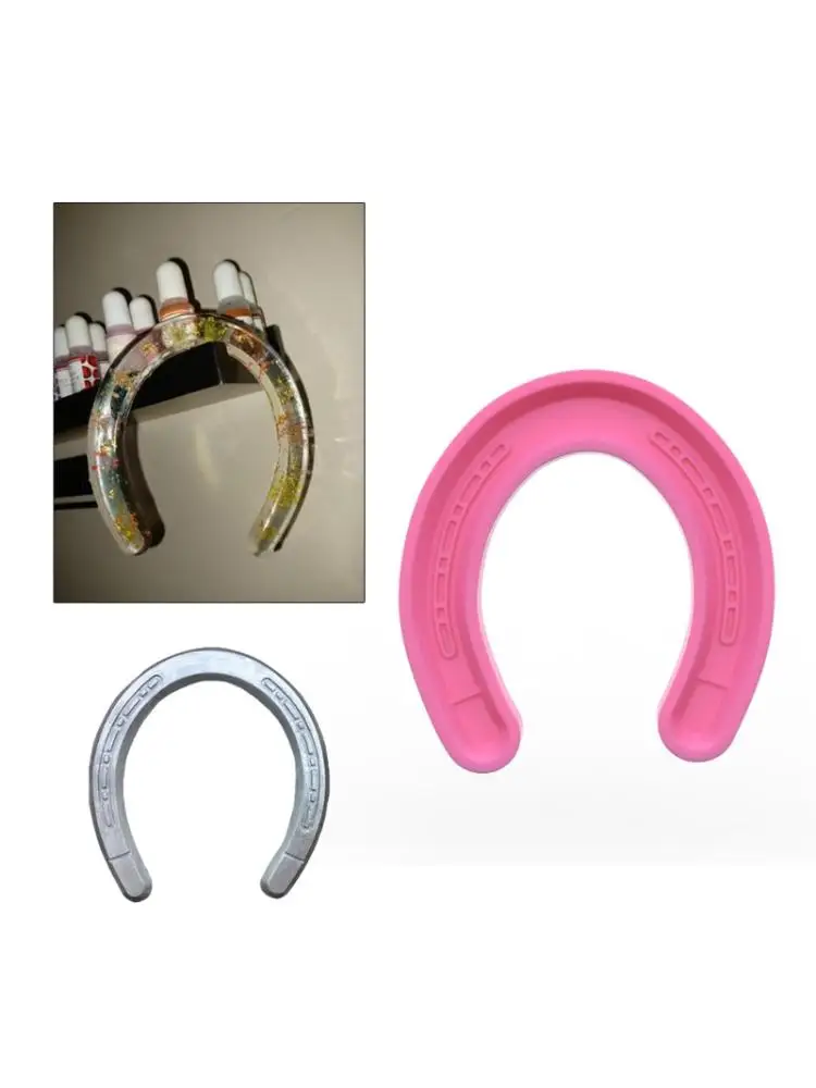Handmade Horseshoe Shape Ornaments Epoxy Resin Mold Cake Decorating Silicone Mould DIY Crafts Jewelry Ornaments Casting Tools