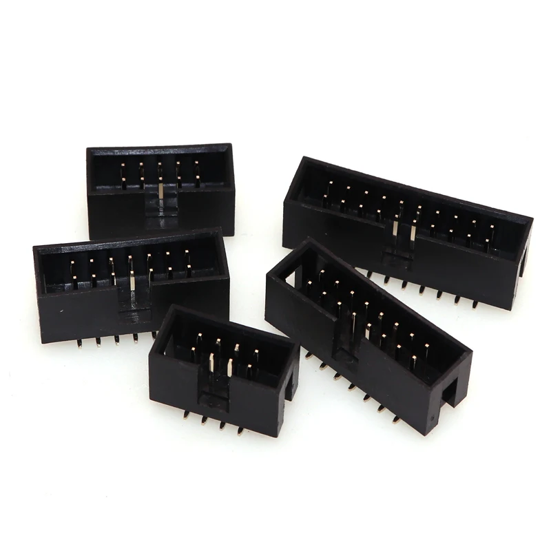 10PCS DC3-6/8/10/12/14/16/20/30/40P 2.54MM SMD Horn Block Connector 2.54MM Pitch SMT Male Socket Idc Box Headers